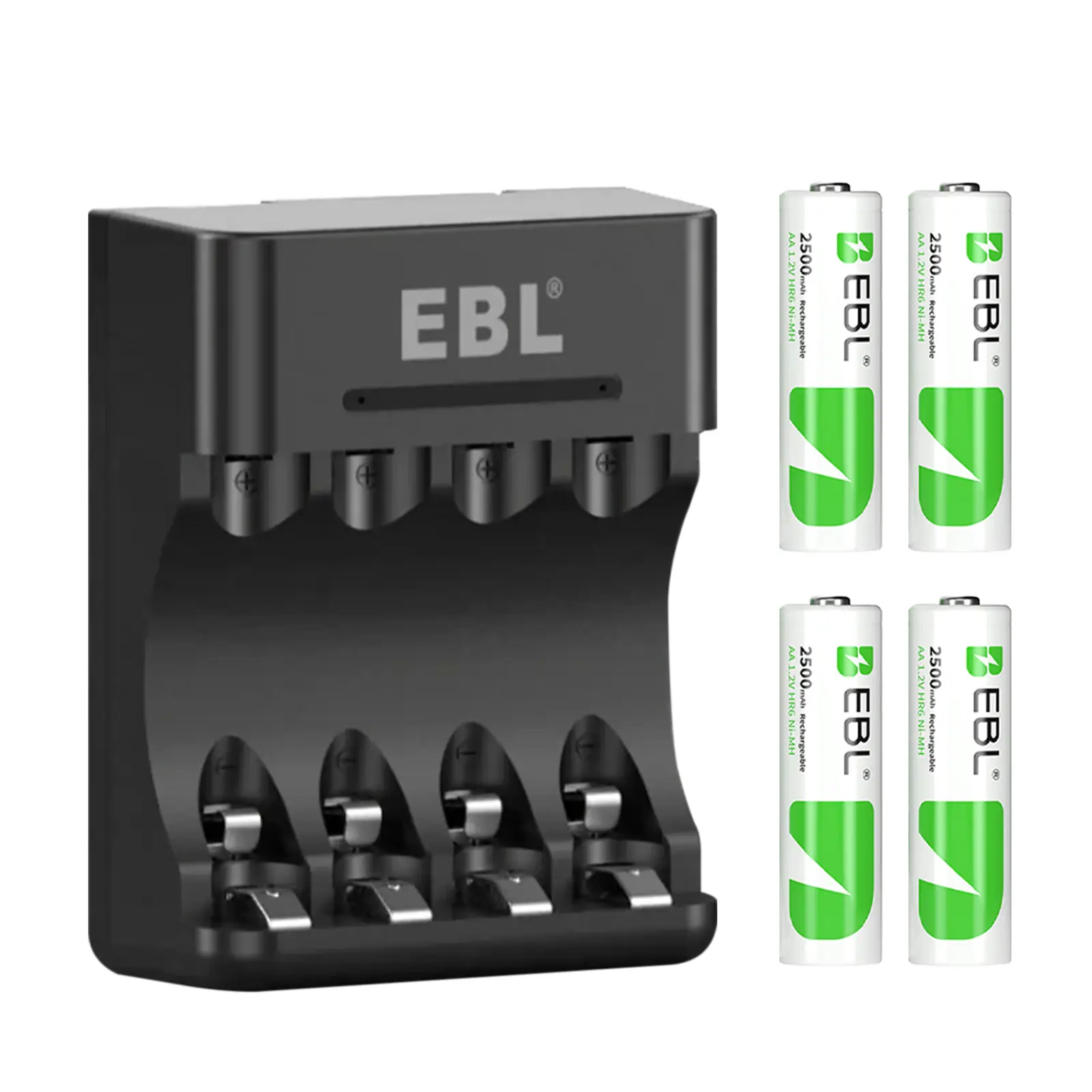 4-Bay NiMH Battery Charger（Black）for AA/AAA + 4 AA