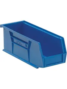 Quantum Storage QUS224BL Ultra Stack & Hang Bin Organiser - Blue - 10.87x4.12x4 in. Home Organizer Storage Bin