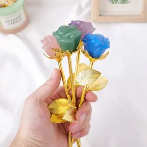 Crystal Rose Natural Healing Crystal Gorgeous Stone Gemstone Jewelry Energy Love Girlfriend Boyfriend Souvenir Valentine Father Mother Anniversary New Year Christmas Halloween Birthday Gift