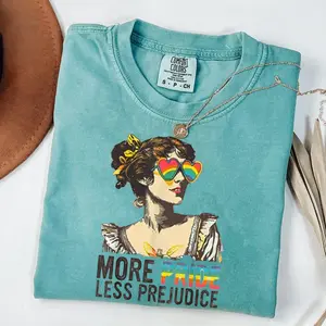 Comfort Colors More Pride Less Prejudice T- Shirt, LGBTQ Tee, Proud Ally Shirt, Pride Month Shirt, LGBTQ Gift