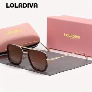LolaDiva Unisex Fashion Full Frame Sunglasses Polarized Driving Square Sunglasses Suitable for fashionable dressing UV400