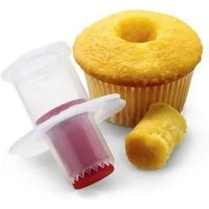 2pcs Cupcake Tools Muffin Cake Pastry Model Plunger Cutter Decorating Plastic Cake Digging Holes Filling Device Cupcake Hole Punch