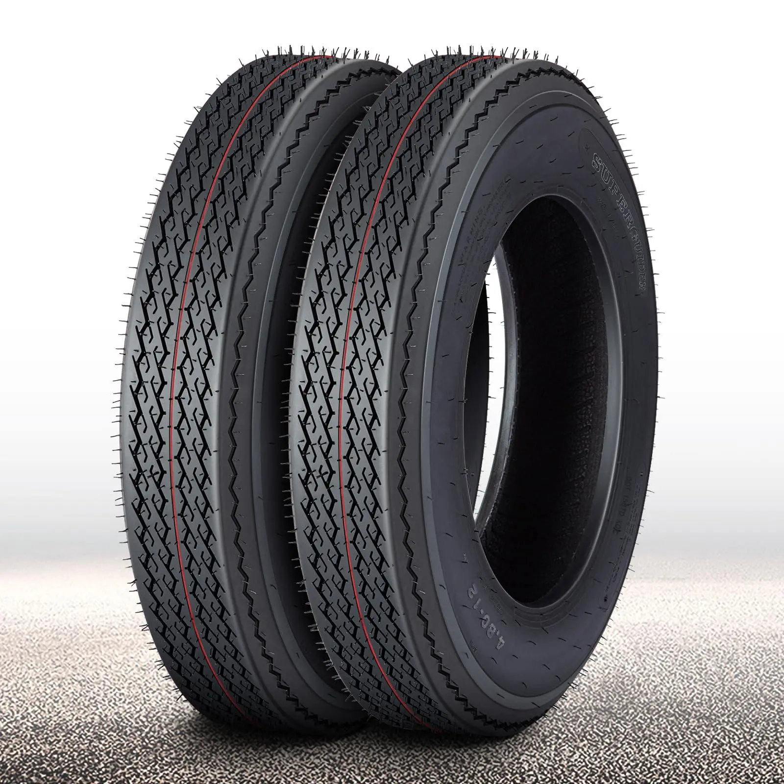 GAOMON 4.8-12 4.8x12 480-12 4.80-12 Trailer Tire - Load Range C, 6 Ply, Load Index 80, 450 lb Capacity, and Speed Rating J