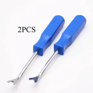 2Piece Plastic Fastener Remover Automotive Fastener Remover Plastic Fastener Clip Removal Tool Plastic Clip Trim Remover Car Clips Fastener Remover Panel Trim Removal Tool Car Repair Tool, Blue