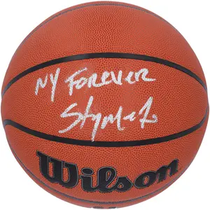 Carmelo Anthony New York Knicks Autographed Wilson Authentic Series Indoor/Outdoor Basketball with "New York Forever" Inscription - Fanatics Authentic Certified