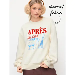 Cider APRÈS Ski Club Embroidery Terry Graphic Oversized Sweatshirt SwimWeek