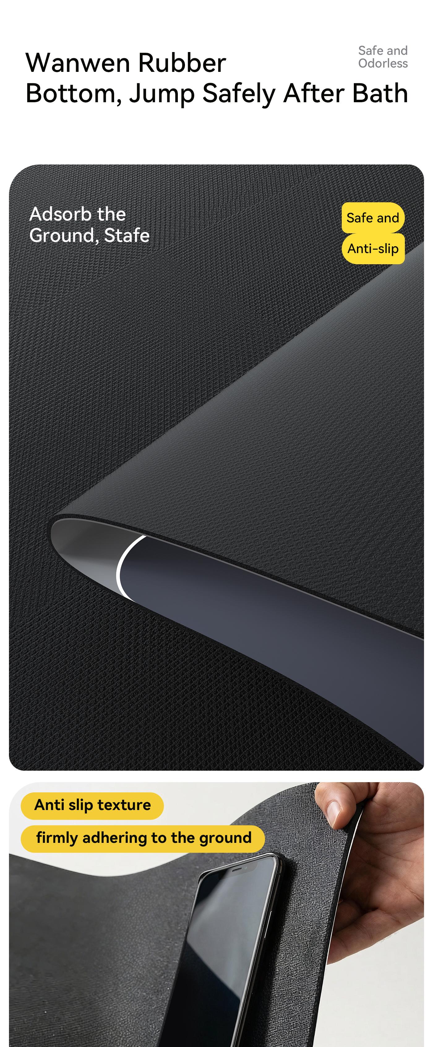 Bathroom Mat Premium Quick-Dry-Ultra-Absorbent Thin Diatomite Bath Mat-Rubber Backing Thin Non-Slip, Machine Washable, and Mildew-Resistant Rug for Shower, Kitchen, Laundry Room,and More with Geometric Design and Easy Cleaning last-minute  Holiday Haul