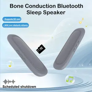 Under Pillow Bone Conduction Speaker Multifunction Stereo Deep Bass Bluetooth 5.3 Mini Speaker for Sleeping
