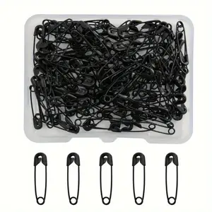120pcs/box Black Safety Pins, Small Safety Pin, Sewing Notions, Sewing Supplies Crafts