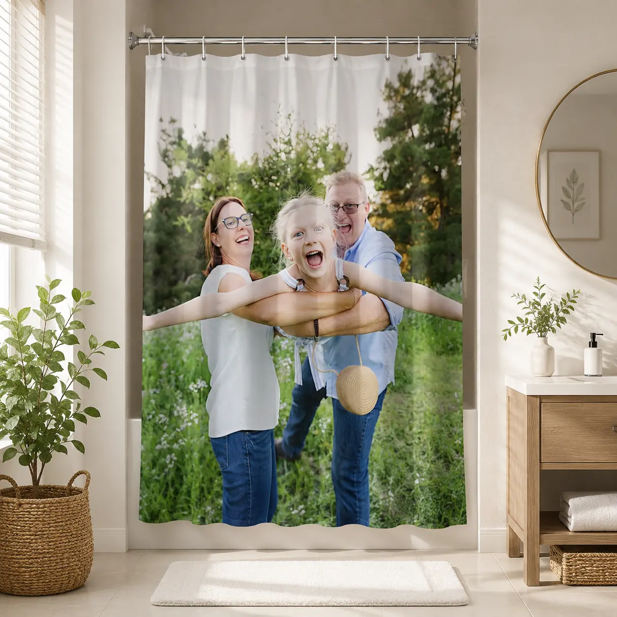 Custom shower curtains,personalized photo gifts,wedding gifts,anniversary gifts,commemorative gifts,family gifts,home decorations,Bathroom decoration