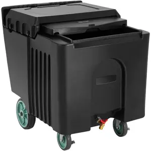 VEVOR Commercial Ice Bin, Underbar Ice Bin, Stainless Steel Ice Chest with Sliding Lid, Bottle Holders, Adjustable Bullet Feet, Cooler Cart Cocktail Unit for Bar Restaurant PubVEVOR Super Brand Day