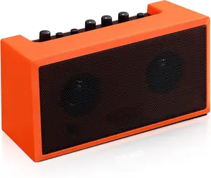Mini Guitar Amp Rchargeable Electric Guitar Amplifier with Clean Overdrive Effects 5W Small Guitar Amp  Bass Guitar Amplifier for Daily Practice  Guitar Amplifier,Orange
