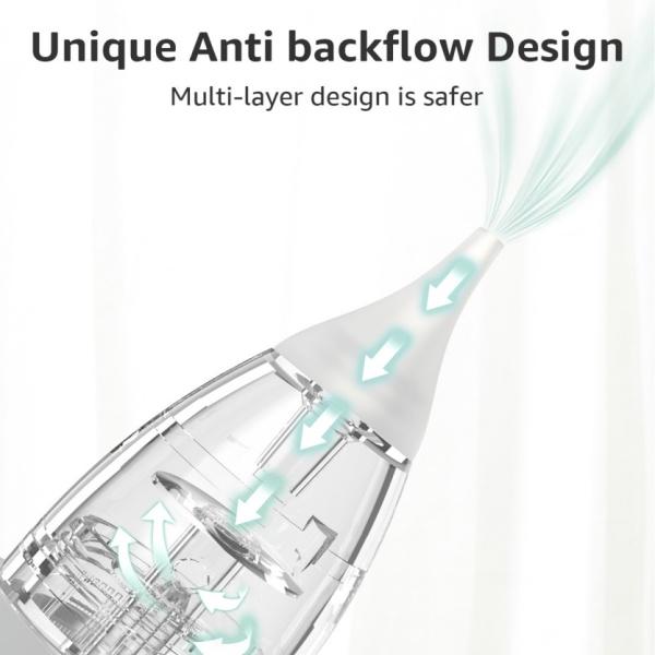 Grownsy Nasal Aspirator for Baby, Electric Nose Aspirator for Toddler, Baby Nose Sucker, Automatic Nose Cleaner with 3 Silicone Tips, Adjustable Suction Level, Music and Light Soothing Function