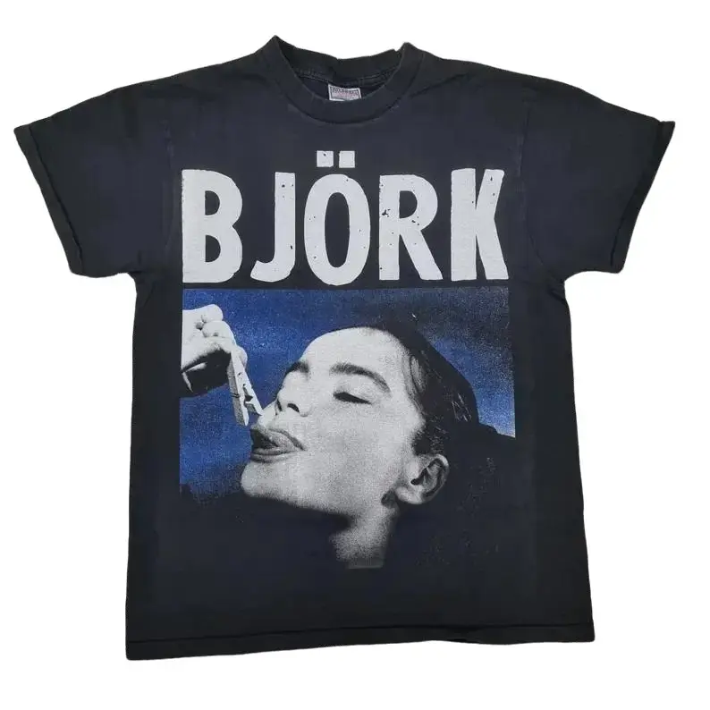 Vintage 90s Bjork Band T Shirt Debut Album Rare Size Large Graphic Print