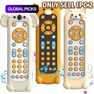 Baby Remote Control Toys, Cute Educational Baby Toy with Light, Sound and Music, Musical Light-Up Realistic Remote Control Baby Music Toys with Language Teaching for Toddlers, Random Color, Play #GLOBAL PICKS