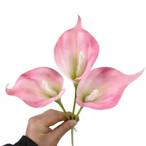 Set of 8 Calla Lily Faux Flowers, Realistic Look, Ideal for Projects, Mother's Day, Easter, Home & Kitchen Decor, Weddings, Office