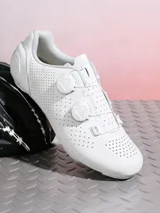 Man's Cycling Shoes Compatible with Peloton Look Delta Spd Spds-L Locking Pedals, PU Leather Sporty Mountain Bike Shoes for All Seasons, Riding Shoes