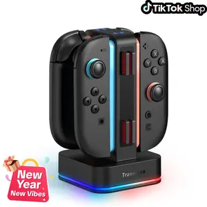 [Holiday Haul] Transnovo Charging Dock For New Switch 2 Controllers – 4-in-1 Magnetic Fast Charger, 9 RGB LED Indicator, Compact & Safe Charging Station Type-C Cable included, DealsforyouDays