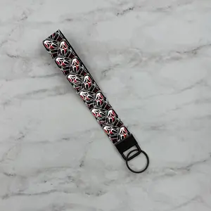 Horror Movie Inspired Ghost Face Scream Wristlet Mini Lanyard Keychain