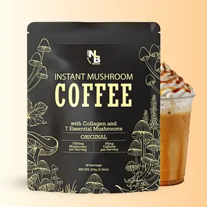Mushroom Coffee Drink with Collagen – Reishi, Lion’s Mane & Adaptogenic Mushrooms | Gluten-Free & Non-GMO