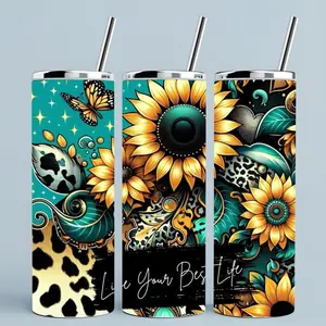 Live your best life | 20oz Skinny sublimation tumbler transfer print out (TRANSFER ONLY, NOT A FINISHED TUMBLER) cup