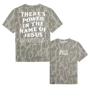 Jesus Is King Mossy Oak Bottomland Camo Tee For Men And Women, Unisex Design, Soft and Breathable Cotton