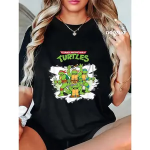 🎉 100% Cotton Unisex x Teenage Mutant Ninja Turtles - Original Teenage Mutant Ninja Turtles Classic Retro Logo T-Shirt