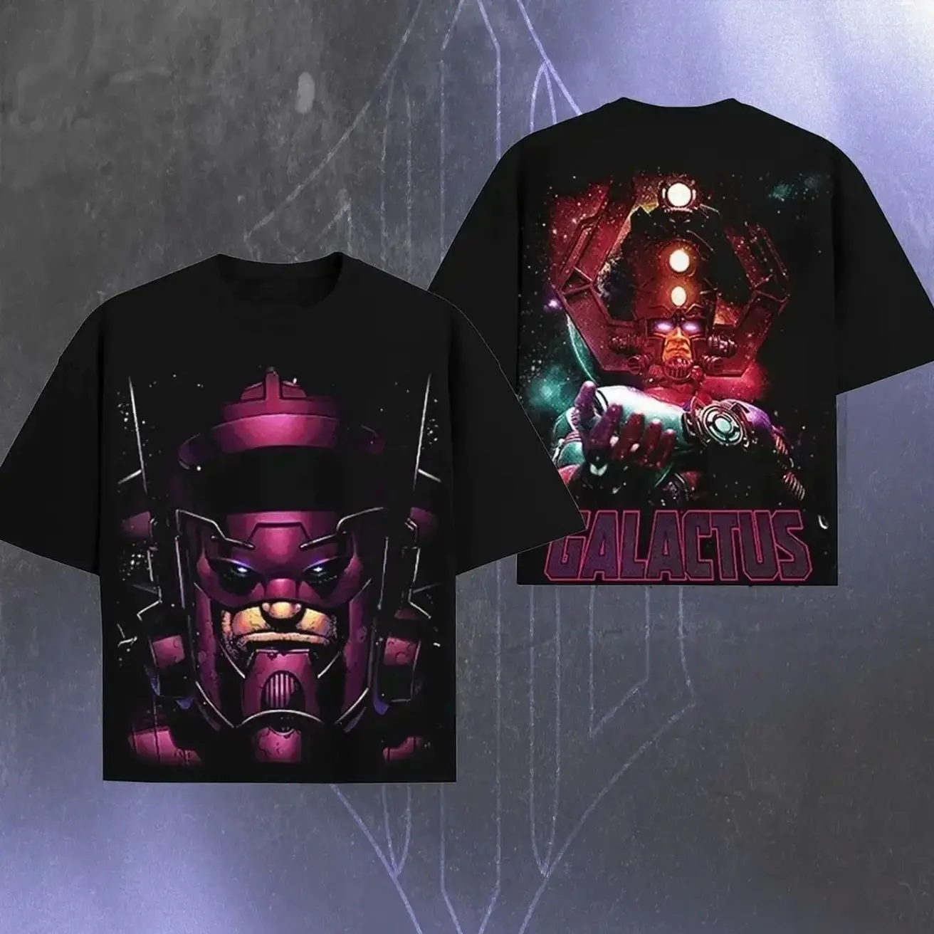 Fantastic Four Galactus - Super Anti - Hero MMCU Comic Double Printed Oversize Lightweight Shirt, Character Comics TV Series Graphic Design Unisex Top Cotton Streetwear T-Shirt Clothes Menswear JFJ 0UI