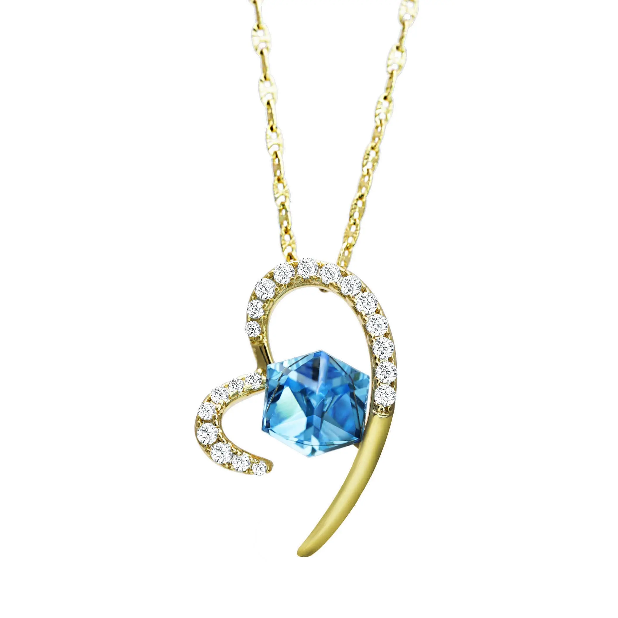 【Celestia】 Heart-Shaped Necklace with Light Purple Zircon