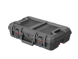 Stack Top Tool Box Organizer, Black Heavy-Duty Storage Solution for Hardware Organization