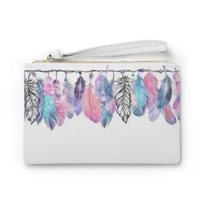 Boho Feather Clutch Bag | Chic Purse for Festivals, Travel, and Parties | Unique Gift for Her, Stylish Accessory, Designer Clutch