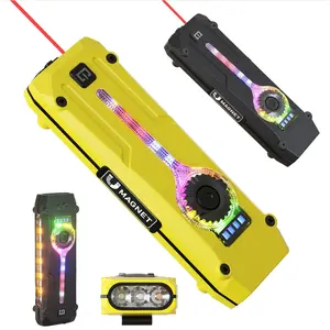 Rechargeable Edc Flat Pro Flashlight with red beam, UV & LED Combo, Magnetic Base, Portable Pocket Light for Outdoors Emergency, Led Flashlights