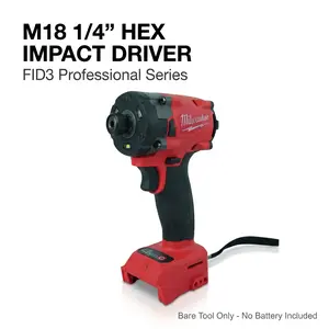 Milwaukee M18 FID3 300Nm 1/4" Impact Driver chrome sockets and