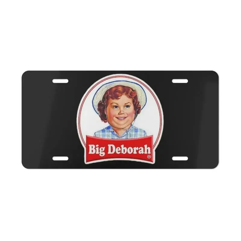 Big Deborah Black Vanity Plate