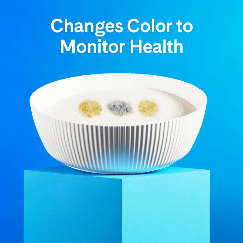 PrettyLitter Health Monitoring Cat Litter - 8lb Unscented with Odor Seal Guarantee & Multi Cat Strength