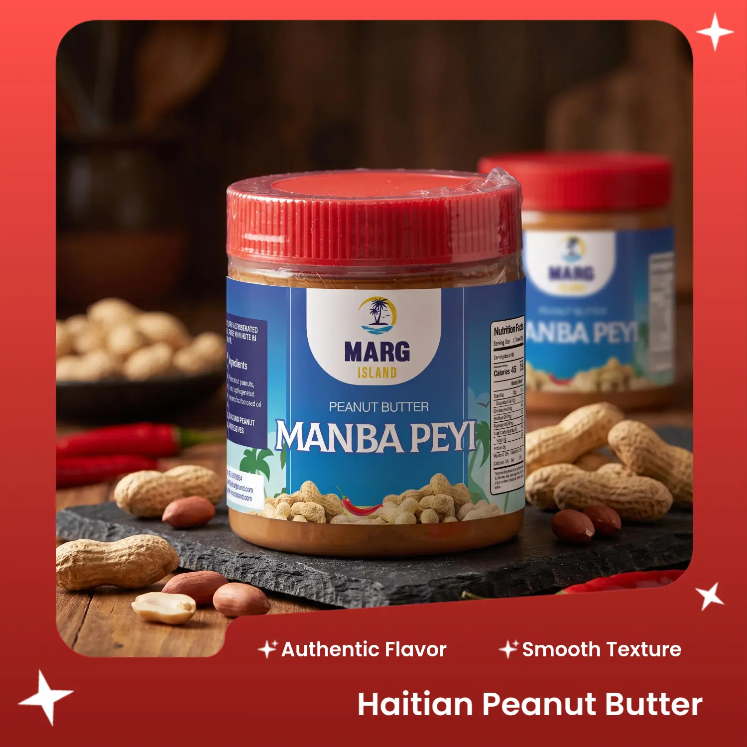 Marg Island Manba Peyi – Traditional Haitian Peanut Butter – Authentic Caribbean Spread