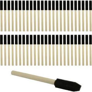 50pcs 1/2" Foam Brush with High Density Foam, mini Foam Brush for Small Project