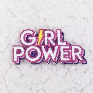 Girl Power Embroidered HAT/POCKET Patch
