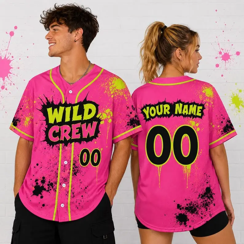Custom Party Animals Baseball Jersey, Personalized Name Number Team Shirt