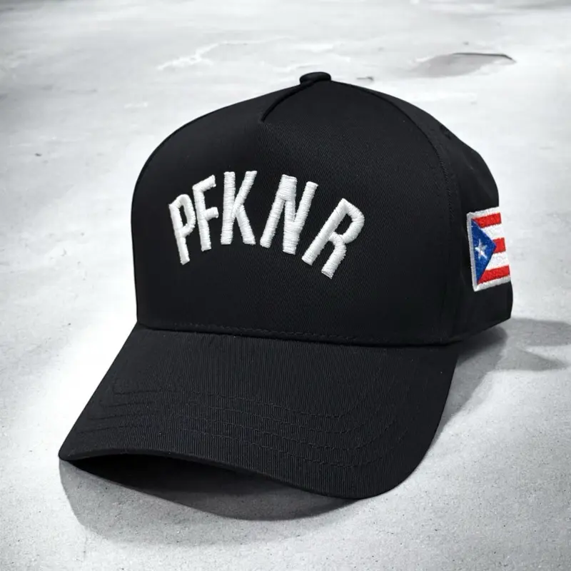 PFKNR Adjustable Hat Snapback with "PFKNR" Text, Adjustable Fit, and Flag Patch, Unisex Style