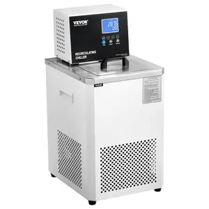 VEVOR Laboratory Chiller Circulator, 6L Chiller Lab Low Temperature Cooling Liquid, 23 - 212 F Circulator Pump Chiller, LCD 304 Stainless Steel Water Bath Recirculating Water Cooling Chiller