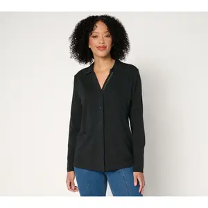 Denim & Co. Adaptive Essentials So Soft Jersey Crew Neck Top