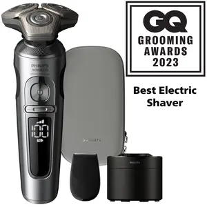 Philips Norelco S9000 Prestige Rechargeable Wet & Dry Shaver with Precision Trimmer and Premium Case, SP9841/84 Smooth Smoother