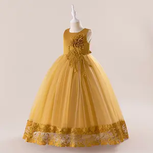 Elegant Party Dress for Girls With Mesh Decoration