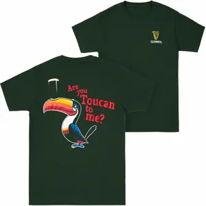 Guinness Toucan Are You Toucan To Me Funny Graphic T-Shirt Retro Beer Humor Streetwear Casual Soft Cotton Tee Unisex Gift Menswear Top