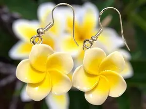 Flowers Earrings - Unique Floral Design with Elegant Metal Hoops - Choose Your Color and Style for a Unique Look