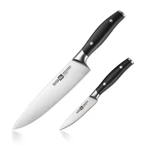 Klaus Meyer Arcelor Exclusive German Steel 2 Piece Knife Set Blade Block