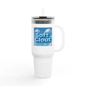 Softclout Insulated Travel Mug 40oz Classic Gift for Coffee Lovers Stainless Steel Double Wall Insulation Portable Water Bottles Leak Proof Lid