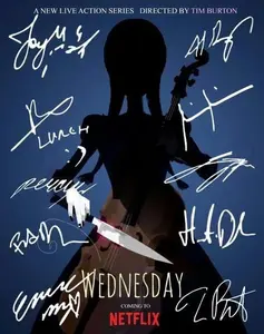 Wednesday Addams (Netflix) - Reproduction (RP), Preprint, Preprinted (PP) Signed Autograph Autographed 8x10-inch Photo Photograph Print, Jenna Ortega