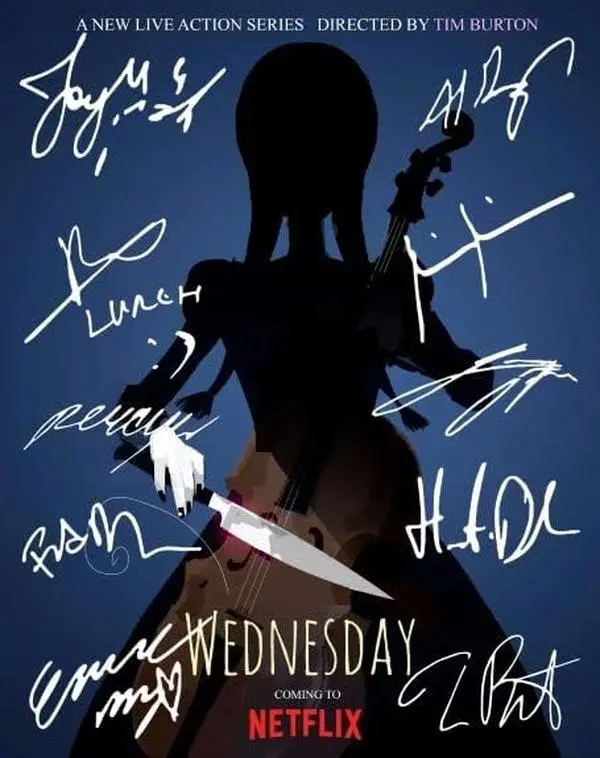 Wednesday Addams (Netflix) - Reproduction (RP), Preprint, Preprinted (PP) Signed Autograph Autographed 8x10-inch Photo Photograph Print, Jenna Ortega